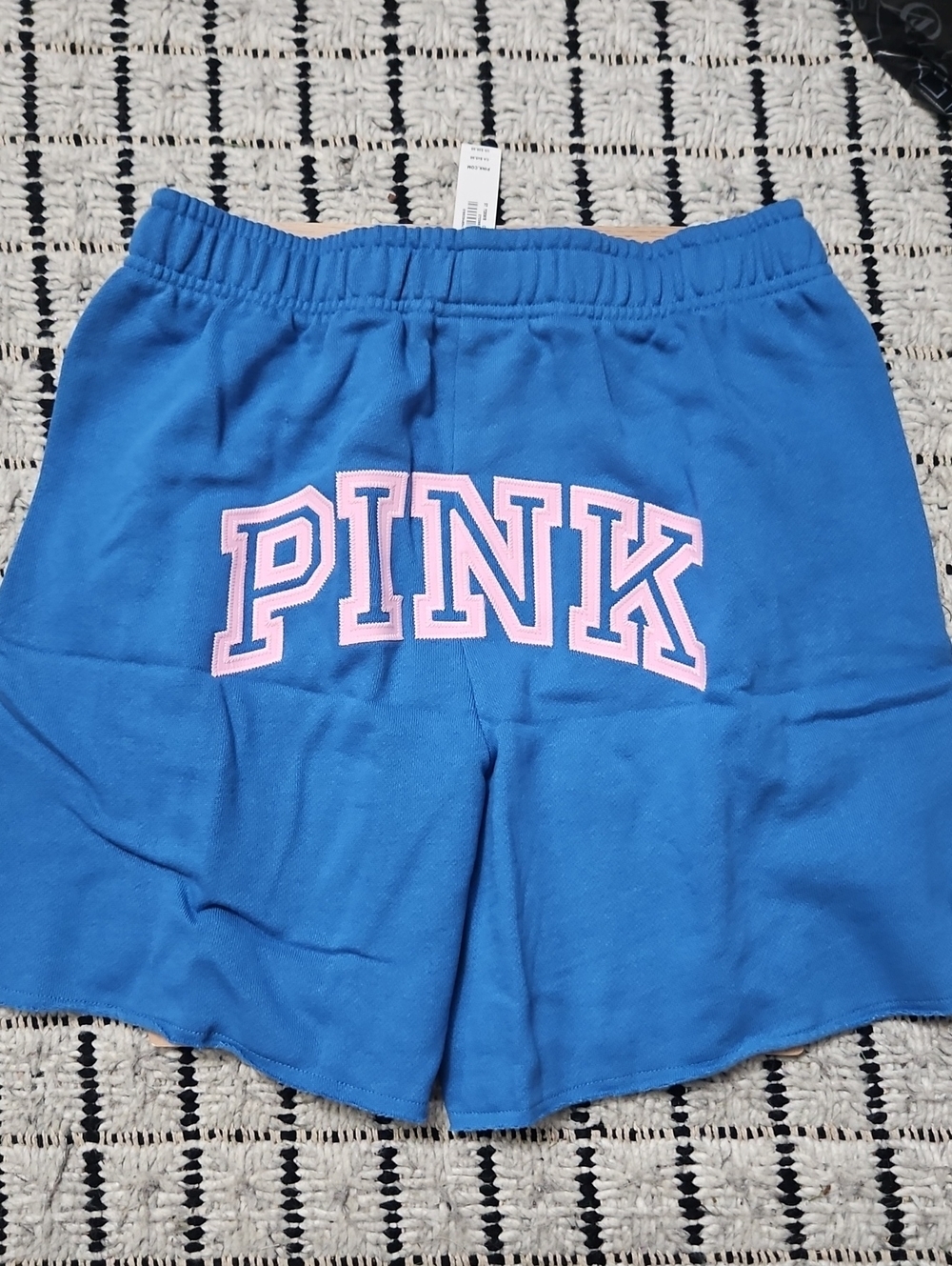 PINK Campus Fleece Shorts Varsity Blue NEW SMALL MSRP $36.95 Victoria's Secret